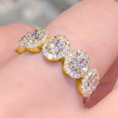 Huitan Elegant Oval Cubic Zirconia Women Rings New Trendy Engagement Wedding Accessories Silver Color/Gold Color Fashion Jewelry