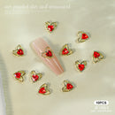 3D luxury zircon Star cross Nail Metal Charms 10pcs mermaid  bead nail jewelry  11*18mm Aolly Nail Art Crystal Gems Decorations