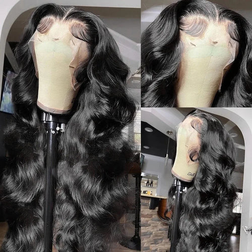 13x6 Body Wave Lace Front Perücken Echthaar 200% Dichte 13x4 Loose Wave Frontal Perücke vorgezupft HD Transparent Echthaar Remy