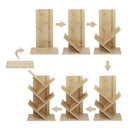 Voltsify Rustikales stehendes Baum-Bücherregal Holz-Display-Rack Kinder-Bücherregal Bücherregale für Zuhause