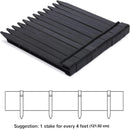 Black Plastic Garden Landscape Edging, 5” Tall Border Coil, Flexible and Strengthened with Anti-UV Treatment