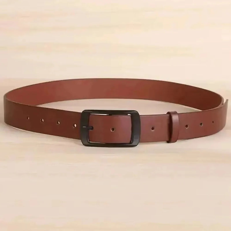 1pcs Men's Belt Classic Fashion PU Leather Belt High End Authentic Fashion Metal Buckle Women Belt Paired with Jeans Belt Unisex