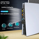 REMANK Cooling Fan PS5 with LED Light PS5 Efficient Cooling System 3-Speed Quiet Cooler Fans for Playstation Console Accessories