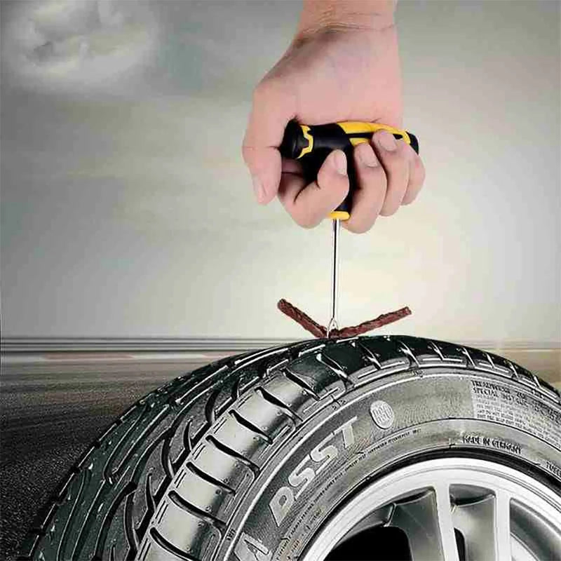 Car Tire Repair Kit Puncture Plug Tools Tyre Puncture Emergency for Tire Strips Stirring Glue Repair Tool Kit