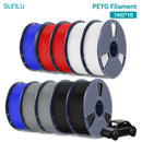 SUNLU 10KG PETG/ABS Filamente 10 Rollen 3D-Filament 1KG/Rolle 1.75mm 100% Filament ordentlich aufgereiht für den 3D-Druck aus der EU USA