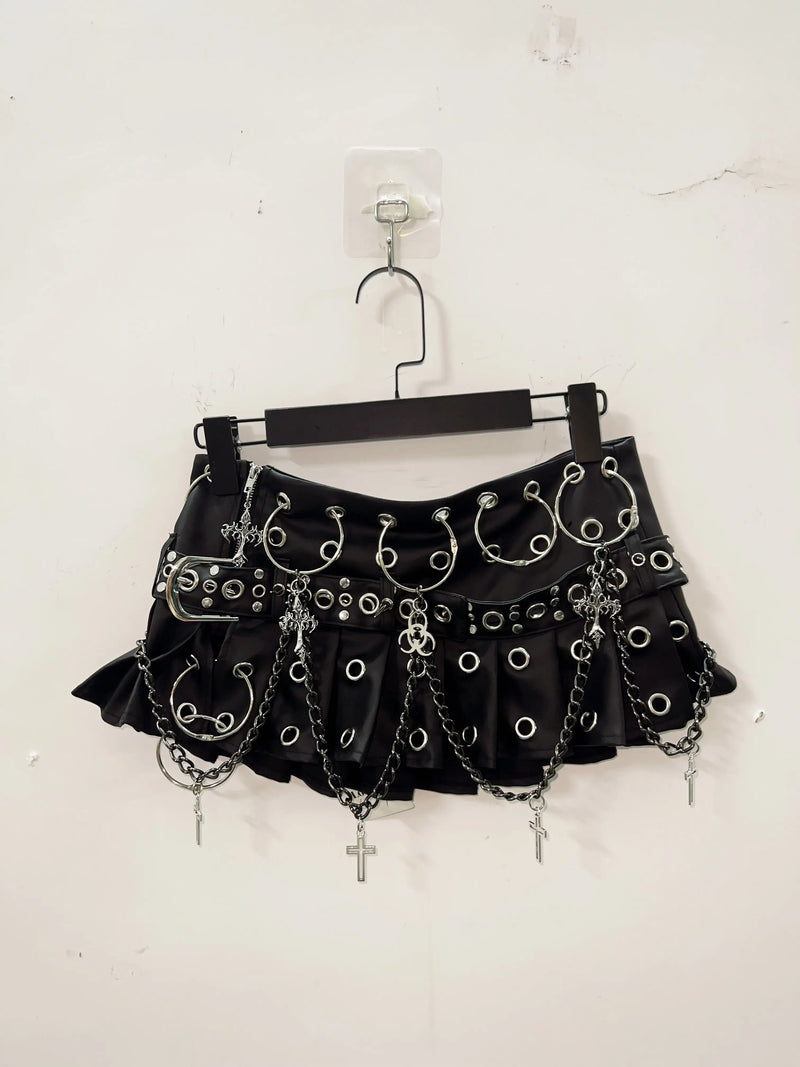 Rivets Tank Tops sexy top y2k clothes y2k crop top gothic clothes Gothic Tank Tops Punk  Tops y2k fashion Skull top vintage Tops