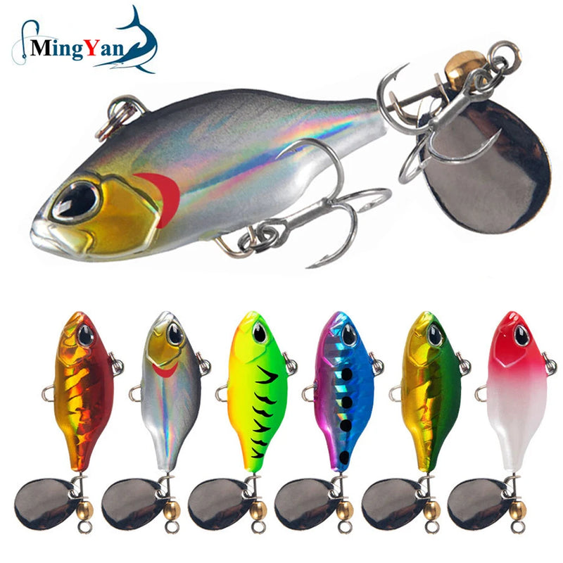 1Pcs Rotating Metal VIB Vibration Bait Spinner Spoon Fishing Lures 4.8cm 8.5g Jigs Trout Winter Fishing Hard Baits Pesca