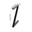 Livingandhome Height Metal Table Legs Furniture Accessories Anti-slip Black Iron Table Leg Round Metal Table Legs