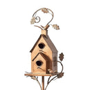 Vogelhaus-Gartenstecker aus Metall Vogelhaus mit Stange Vogelhäuser für draußen mit Stange zur Dekoration von Gärten und Höfen im Freien