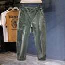 Men Baggy Straight Leg Harem Pants Stretch Loose Fit Fashion Men's Clothing Full Length Trousers Trendy New Man Kpop Casual