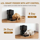 Automatic Cat Feeder Rechargeable Wifi Smart Pet Feeder App Controlled Cat Feeder With Camera Built-in Battery Cat Dog Feeder