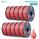 SUNLU 10KG PETG/ABS Filamente 10 Rollen 3D-Filament 1KG/Rolle 1.75mm 100% Filament ordentlich aufgereiht für den 3D-Druck aus der EU USA