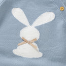 Aqua Blue Short Sleeve Baby Girls Rabbit Print Rompers Sweet Newborn Jumpsuit Soft Infant Bodysuit Sleepsuit One-piece Outfit