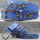 Rivet PU  Leather men's belt Fashion alloy belts Buckle luxury brand jeans belts for men business belt female belt