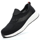 Fashion Sneakers Steel Toe Shoes Work Boots Men Puncture-Proof Safety Shoes Rotating Button Security Protective Shoes Light