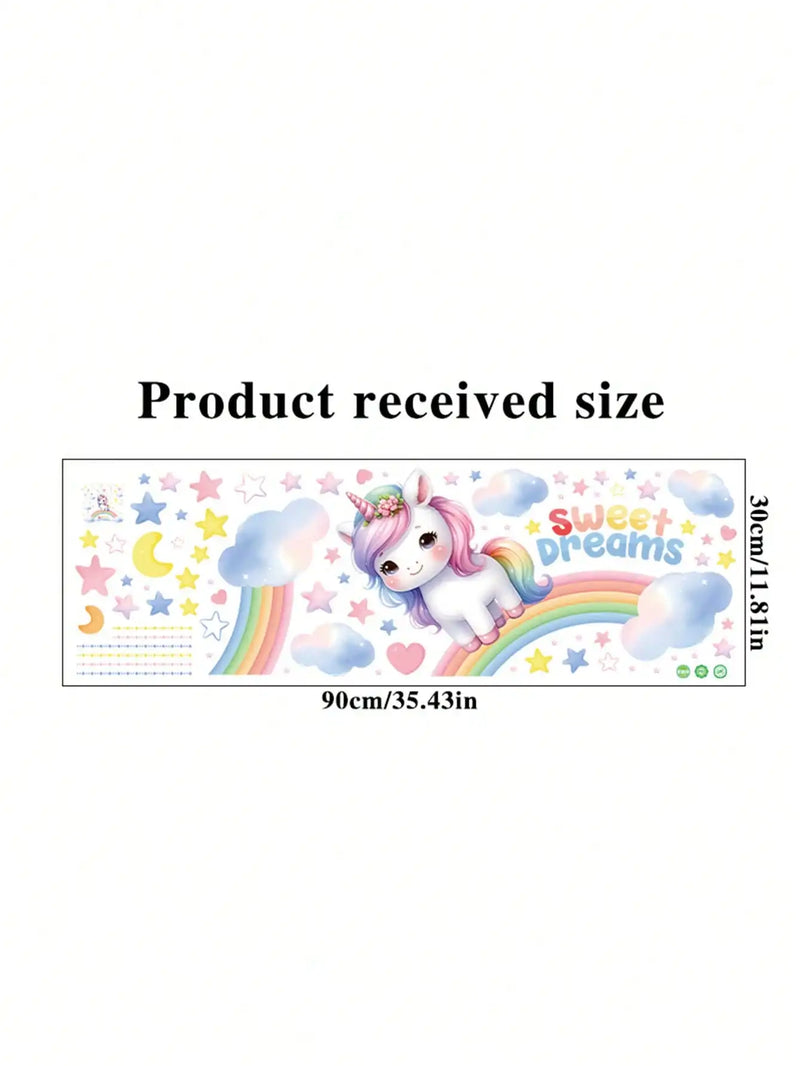 Children's room colourful pony stickers layout decoration princess room bedroom wall stickers warm girls cute cartoon stickers