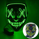 Halloween Horror-Masken LED Gesichtsleuchtmaske Gruselige Scream Leuchtmaske für Karneval Halloween Kostüme für Männer Leuchtet im Dunkeln