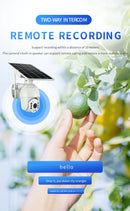 4G SIM Card /WIFI 5MP Solar Camera IP Security Surveillance PTZ Dome Outdoor AI PIR Detect Monitor Cloud Cameras With 6 Battery