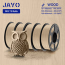 JAYO Wood PLA 3D Filament 1.75mm 1.1KG PLA Wood Texture 3D Printer Filament 15% Wood Fiber 3D Printing Materials 5Rolls/Set