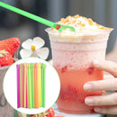 50-2000 Stücke Plastiklöffel-Trinkhalme Farbige Milchshake-Smoothie-Löffel-Trinkhalme für Bar Geburtstag Party Zubehör Großhandel
