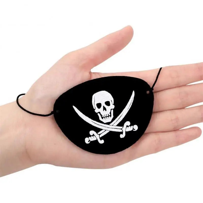 1/2Pcs Pirate Eye Patches Skeleton Eye Mask Felt One Eye Skeleton Captain Eye Patches Halloween Pirate Theme Party Decoration