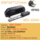 Ebike Battery Hailong Polly 36V 48V  20Ah 24Ah 25Ah 18650 21700 Electric Bike Batteria 14.4ah for500W 750W 1000W 1500W Motor