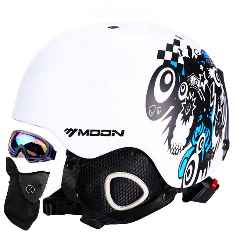 Man/Women/Kids Ski Helmet Adult Snowboard Helmet Skiing Equipment Goggles Mask And Cover Integrally-molded Safety Skateboard