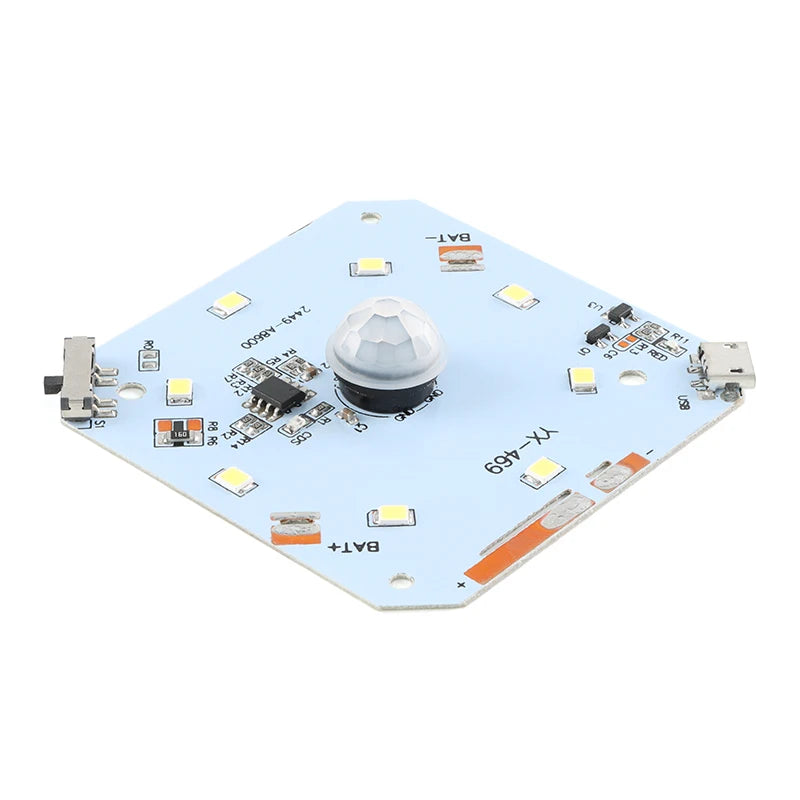 5pcs/1pc PIR Sensor Detector Smart Switch Night light board integrated lamp board control board circuit board 3.7V USB Charging