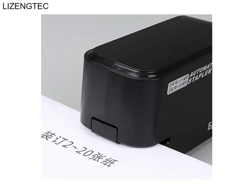 LIZENGTEC  Electricity 4*AA Battery  or DC Jack Two Power  Fully Automatic Stapler With 1000 PCS Staples Stapler