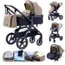 Kinderwagen 3 in 1, vierrädriger Kinderwagen, 2 in 1 Babyauto, leichte Kinderwagen, Multifunktionskinderwagen, Kinderwagen, Poussette