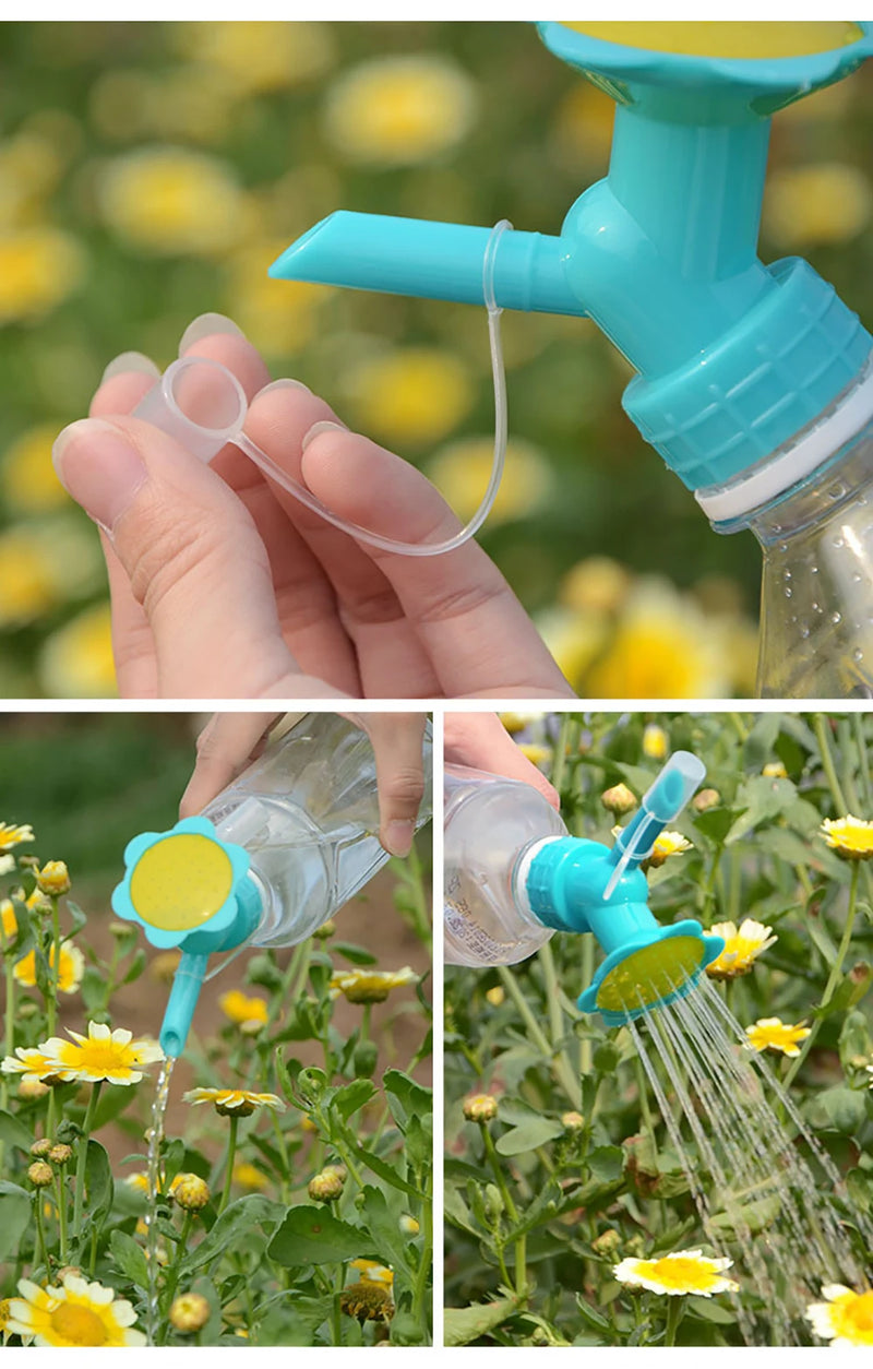1Pc Home Garden Flower Plant Water Sprinkler For Flower Waterers Bottle Watering Cans Sprinkler 2 In 1 Plastic Sprinkler Nozzle