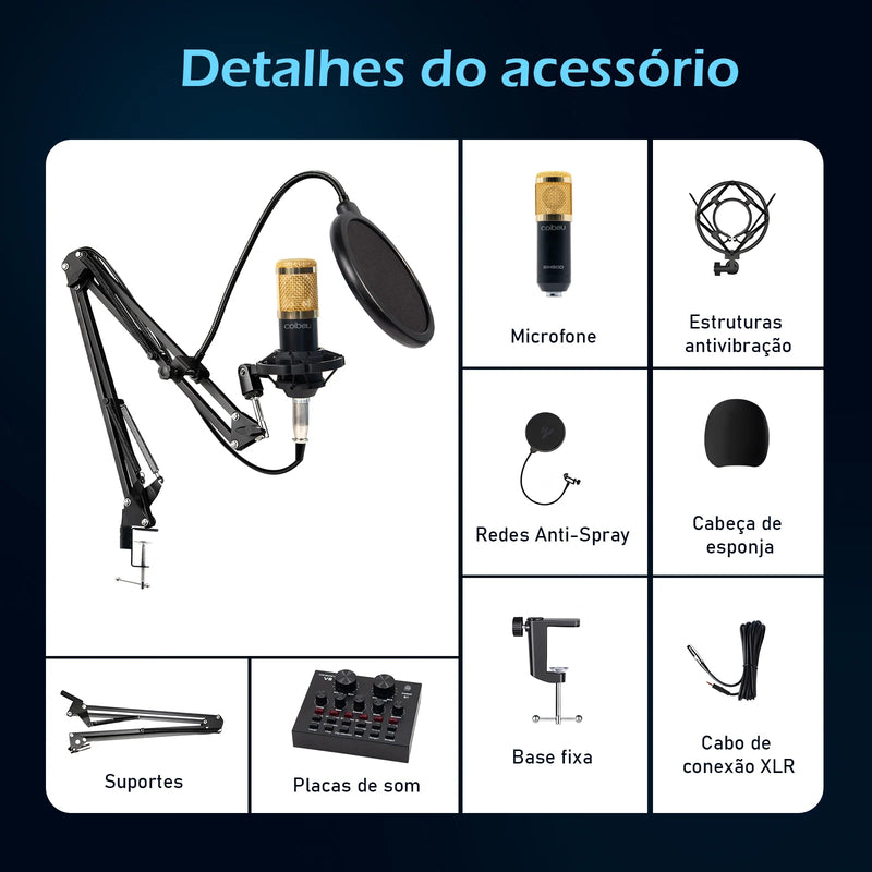Bm800 arm articulated microphone for PC Brazil consumer electronics arm arm arm articulated microphone microphone USB microphone