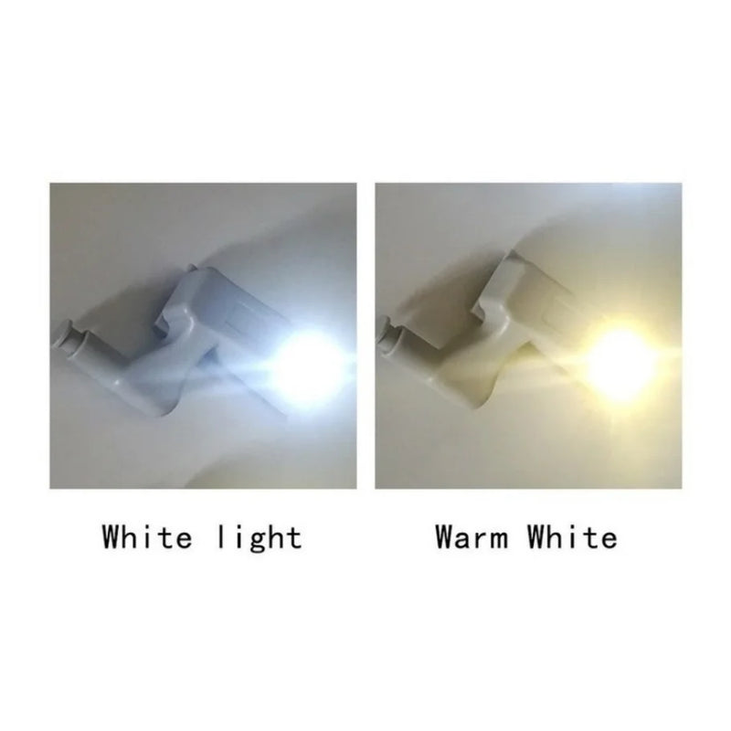 20pcs LED Inner Hinge Lamp Cabinet Induction Lights Wardrobe Cupboard Sensor Lights Bedroom Kitchen Closet Night Lamp Universal