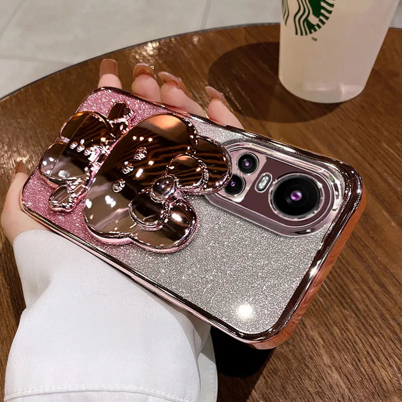 Reno10 pro 5G Case With Stand Holder,Luxury Glitter Bracket Case for OPPO Reno 10 pro reno7 A79 Cover Bling Fashion Case Reno10