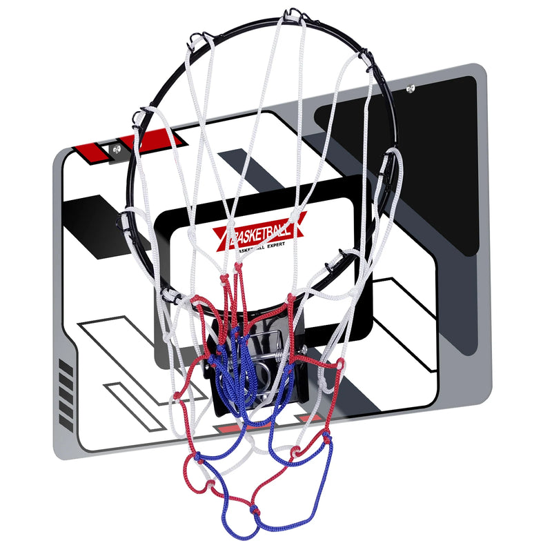 Mini Basketball Hoop for Kids, Over The Door Indoor Basketball Hoop for Bedroom, Wall Mounted Mini Hoop Toys Gifts, with Pump.