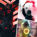 Led Light up Halloween Mask, Glowing El Wire Scary Mask, Red & Black, Plastic Construction, for Festive Cosplay, Costume Parties, Carnival, Gifts, Led Halloween Mask - Colorful Lights