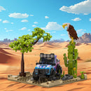 SEMBO Desert Off-Road Racing Scene Assemblage Building Blocks Kits MOC Technical Auto Sports Car Model Bricks Toys Holiday Gifts
