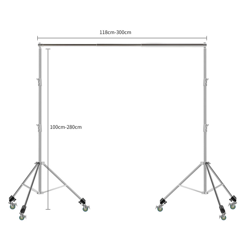 Telescopic Crossbar Universal Photo Background Support System Kit Adjust Height Backdrop Stand for Photography Photo Studio Boom