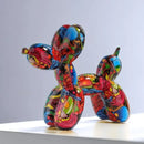 Vilead Pop Art Graffiti Balloon Dog Skulptur Objekt Malerei Ballon Statue Ideen Tierfiguren Dekoartikel für die Heimdekoration