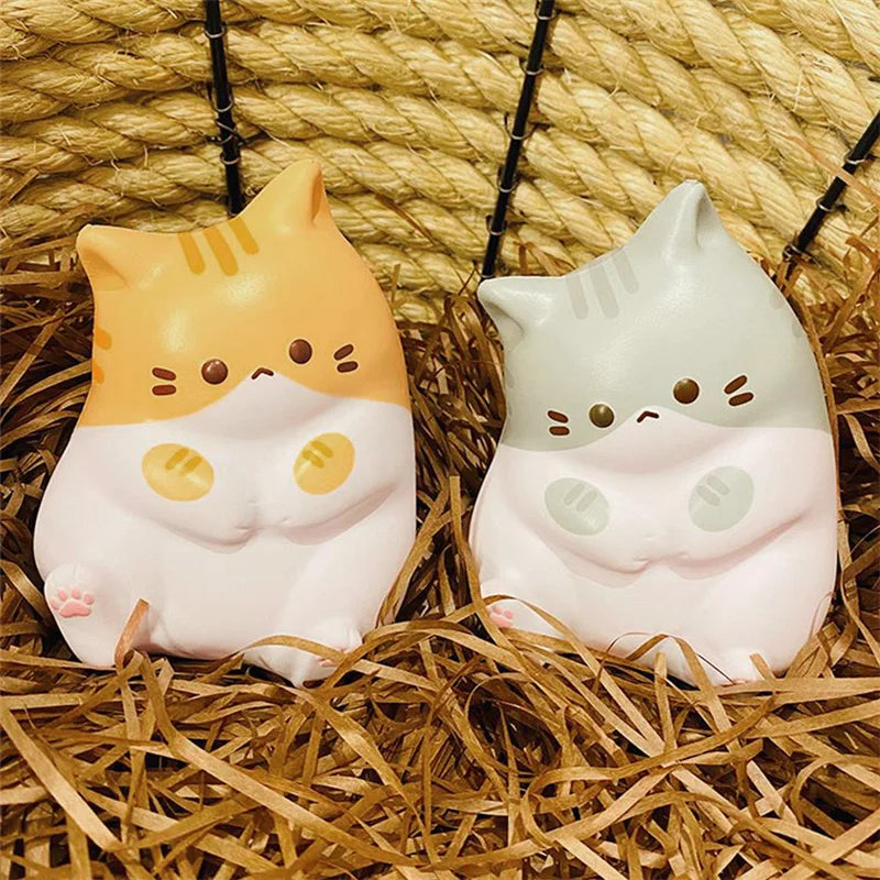 Kawaii Cat Stress Relief Squishy Toy PU Slow Rising Squeeze Antistress Ball Cartoon Table Ornaments Birthday Gift For Girls