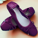 2024 Spring\Autumn Genuine Leather Shoes Woman Flats Work Classi Fashion Bowknot Female Casual Ballet Ladies Shoes Plus Size 44
