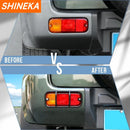 SHINEKA Auto Rückleuchten Dekoration Abdeckung Nebelschlussleuchte Zierrahmen für Suzuki Jimny 2007-2017 Exterieur Zubehör