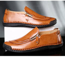 Handmade Leather Men Shoes High Quality Men Loafers Comfortable Soft Sole Walking Shoes Hot Sale Moccasins Men Driving Shoes New