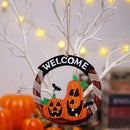 Halloween-Anhänger, gruselige Deko für drinnen und draußen, Halloween-Partydeko aus Holz, Kürbis-Fledermaus-Hängeanhänger, Willkommensgruß
