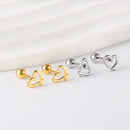 LUXUSTEEL Mini Cute Stainless Steel Stud Earrings Women Girls Heart Butterfly Rabbit Helix Ear Cartilage Piercing Jewelry Gifts