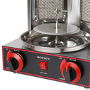 Doner Grill 3000 W LPG Kebap Grill 220 V Gas Doner Kebab Machine for Chicken Turkey Tacos Kebap, Stainless Steel, Black