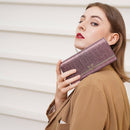 FOXER Women Split Leather Long Wallet Best Gift Female Clutch Bag Credit Card Holder Lady Luxury Coin Purse Fashion Evening Bags