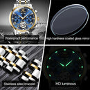 OLEVS Original Uhr für Herren, Automatische Mechanische Armbanduhr, Top-Marken Luxus Tourbillon Armbanduhr Klassische Herren Schwarze Uhren 6607