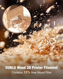 SUNLU 2KG Multiple Wood Filament Wood Texture PLA 3D Printer Filament 1.75MM 1kg/Spool Filament Fit Most FDM 3D Printers