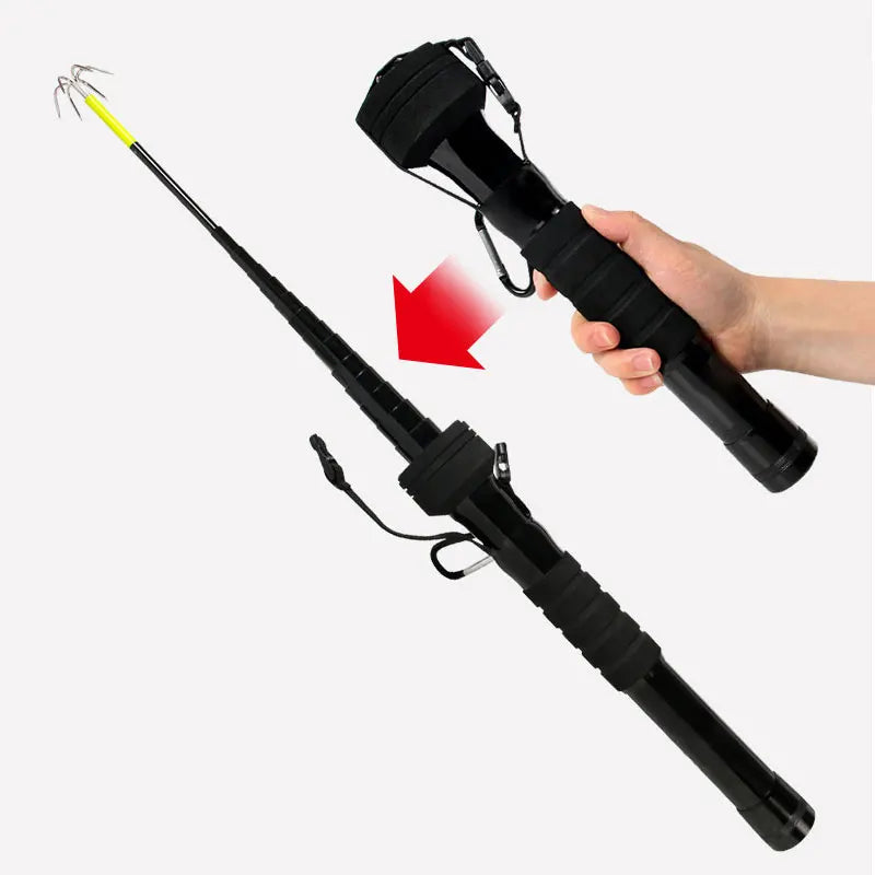 Retractable 3/4m Squid Hook Telescopic Fishing Squid Gaff Octopus Cuttlefish Jig Hooks Sea Fishing Tackling Tools Accessories